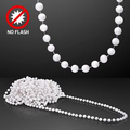 36" Small White Disco Ball Mardi Gras Beads